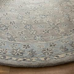 BELLA, SILVER / LIGHT BLUE, 5' X 5' Round, Area Rug