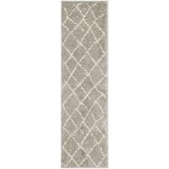 BERBER SHAG, LIGHT GREY / CREAM, 2'-3" X 8', Area Rug, BER162B-28