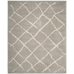 BERBER SHAG, LIGHT GREY / CREAM, 8' X 10', Area Rug, BER162B-8
