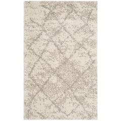 BERBER SHAG, CREAM / LIGHT GREY, 3' X 5', Area Rug, BER162C-3