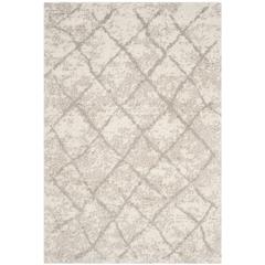 BERBER SHAG, CREAM / LIGHT GREY, 4' X 6', Area Rug, BER162C-4