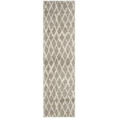 BERBER SHAG, LIGHT GREY / CREAM, 2'-3" X 8', Area Rug, BER163B-28