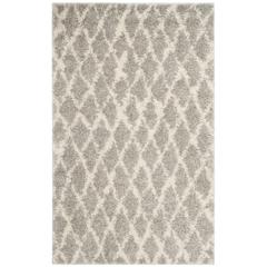 BERBER SHAG, LIGHT GREY / CREAM, 3' X 5', Area Rug, BER163B-3