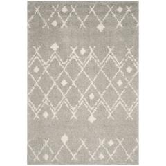 BERBER SHAG, LIGHT GREY / CREAM, 4' X 6', Area Rug, BER164B-4