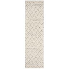 BERBER SHAG, CREAM / LIGHT GREY, 2'-3" X 8', Area Rug, BER165C-28