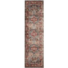 BIJAR, BROWN / ROYAL, 2'-3" X 8', Area Rug