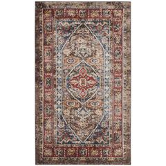 BIJAR, BROWN / ROYAL, 3' X 5', Area Rug