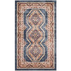 BIJAR, ROYAL / RUST, 3' X 5', Area Rug