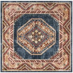 BIJAR, ROYAL / RUST, 6'-7" X 6'-7" Square, Area Rug