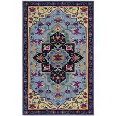Bellagio, LIGHT BLUE / MULTI, 5' X 8', Area Rug, BLG506B-5