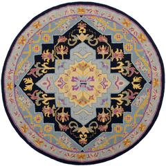 Bellagio, NAVY BLUE / MULTI, 5' X 5' Round, Area Rug, BLG506C-5R
