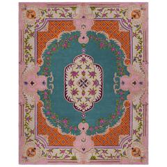 Bellagio, BLUE / PINK, 8' X 10', Area Rug