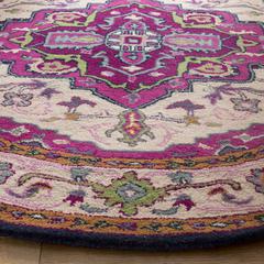 Bellagio, IVORY / PINK, 5' X 5' Round, Area Rug, BLG541A-5R