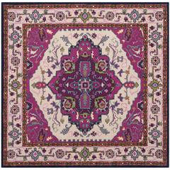 Bellagio, IVORY / PINK, 5' X 5' Square, Area Rug, BLG541A-5SQ