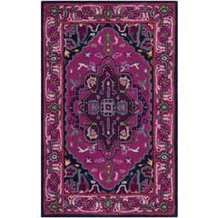 Bellagio, PINK / NAVY, 2'-6" X 4', Area Rug