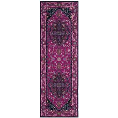 Bellagio, PINK / NAVY, 2'-3" X 7', Area Rug