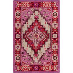 Bellagio, RED PINK / IVORY, 2'-3" X 11', Area Rug