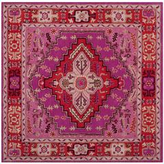 Bellagio, RED / PINK, 5' X 5' Square, Area Rug