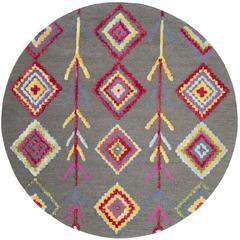 Bellagio, DARK GREY / MULTI, 5' X 5' Round, Area Rug, BLG551A-5R