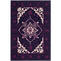 Bellagio, PURPLE / IVORY, 2' X 3', Area Rug