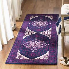 Bellagio, PURPLE / IVORY, 2'-6" X 4', Area Rug