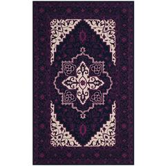 Bellagio, PURPLE / IVORY, 4' X 6', Area Rug