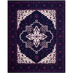 Bellagio, PURPLE / IVORY, 8' X 10', Area Rug