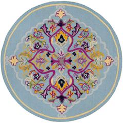 Bellagio, LIGHT BLUE / MULTI, 5' X 5' Round, Area Rug, BLG605B-5R