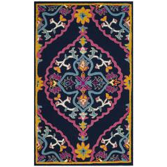Bellagio, NAVY BLUE / MULTI, 3' X 5', Area Rug, BLG605C-3