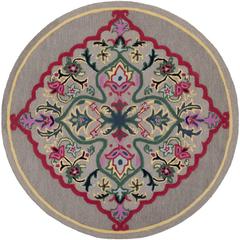 Bellagio, DARK GREY / MULTI, 5' X 5' Round, Area Rug, BLG605D-5R
