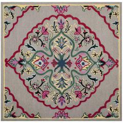 Bellagio, DARK GREY / MULTI, 5' X 5' Square, Area Rug, BLG605D-5SQ