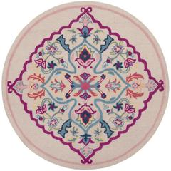 Bellagio, LIGHT PINK / MULTI, 5' X 5' Round, Area Rug