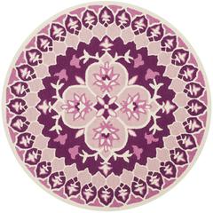 Bellagio, PINK / IVORY, 5' X 5' Round, Area Rug