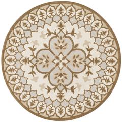 Bellagio, IVORY / DARK BEIG, 5' X 5' Round, Area Rug