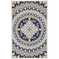 Bellagio, NAVY BLUE / IVORY, 5' X 8', Area Rug