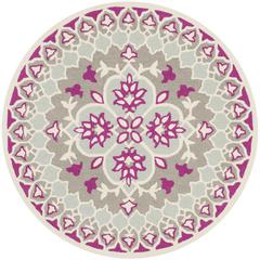 Bellagio, GREY / IVORY, 5' X 5' Round, Area Rug