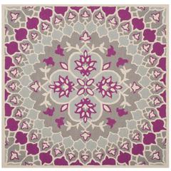 Bellagio, GREY / IVORY, 5' X 5' Square, Area Rug