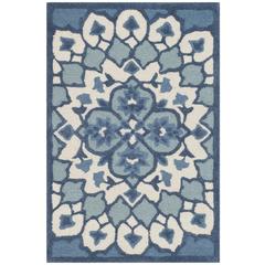 Bellagio, IVORY / BLUE, 2' X 3', Area Rug