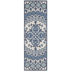 Bellagio, IVORY / BLUE, 2'-3" X 7', Area Rug