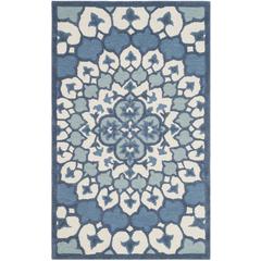Bellagio, IVORY / BLUE, 3' X 5', Area Rug