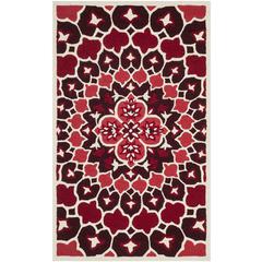 Bellagio, RED / IVORY, 3' X 5', Area Rug
