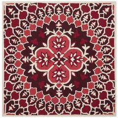 Bellagio, RED / IVORY, 5' X 5' Square, Area Rug