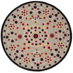 Bellagio, LIGHT GREY / BLACK, 5' X 5' Round, Area Rug