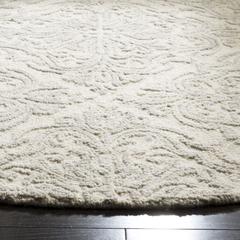 BLOSSOM, IVORY / GREY, 6' X 6' Round, Area Rug, BLM103A-6R