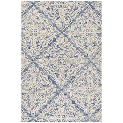 BLOSSOM, BLUE / IVORY, 4' X 6', Area Rug, BLM103M-4