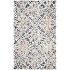 BLOSSOM, BLUE / IVORY, 5' X 8', Area Rug, BLM103M-5