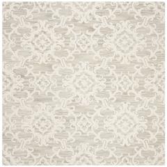 BLOSSOM, GREY / IVORY, 6' X 6' Square, Area Rug, BLM104A-6SQ