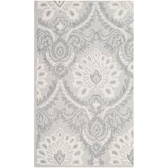 BLOSSOM, LIGHT GREY / IVORY, 2'-6" X 4', Area Rug, BLM106A-24
