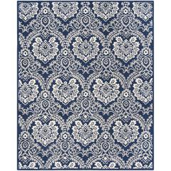 BLOSSOM, NAVY / IVORY, 8' X 10', Area Rug