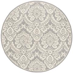 BLOSSOM, BLUE / IVORY, 6' X 6' Round, Area Rug, BLM106F-6R